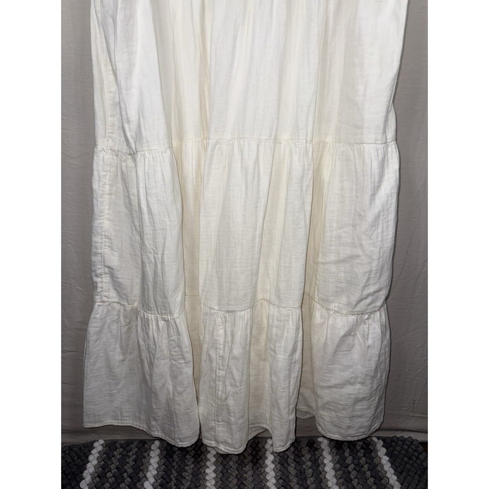 Old navy 3X Cream Cotton Gauze Maxi Dress Boho Sleeveless Tiered Plus Size - Picture 10 of 13